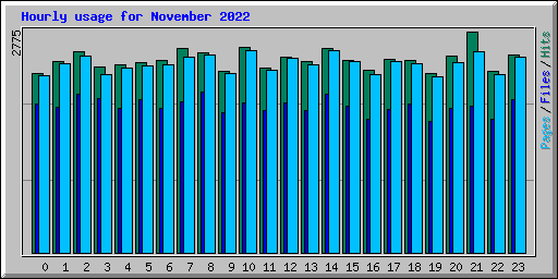 Hourly usage for November 2022