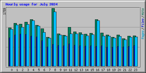 Hourly usage for July 2024