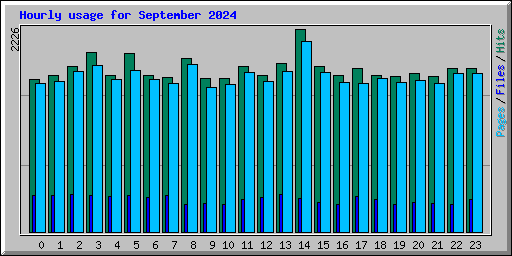 Hourly usage for September 2024