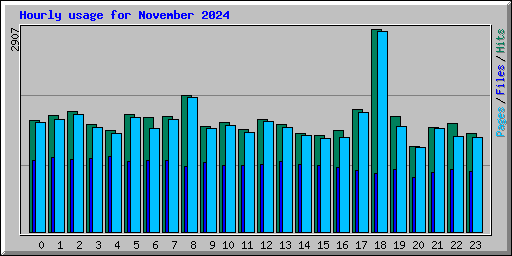 Hourly usage for November 2024