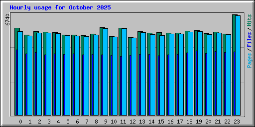 Hourly usage for October 2025