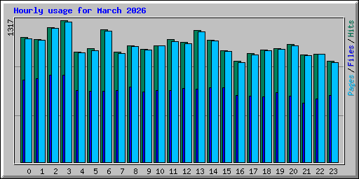 Hourly usage for March 2026