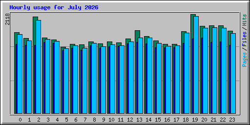 Hourly usage for July 2026